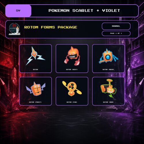 Rotom Forms Package, Normal box view for Pokemon Scarlet and Violet.