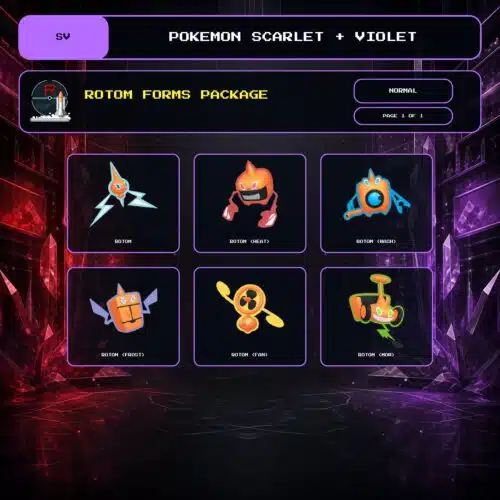 Rotom Forms Package, Normal box view for Pokemon Scarlet and Violet.