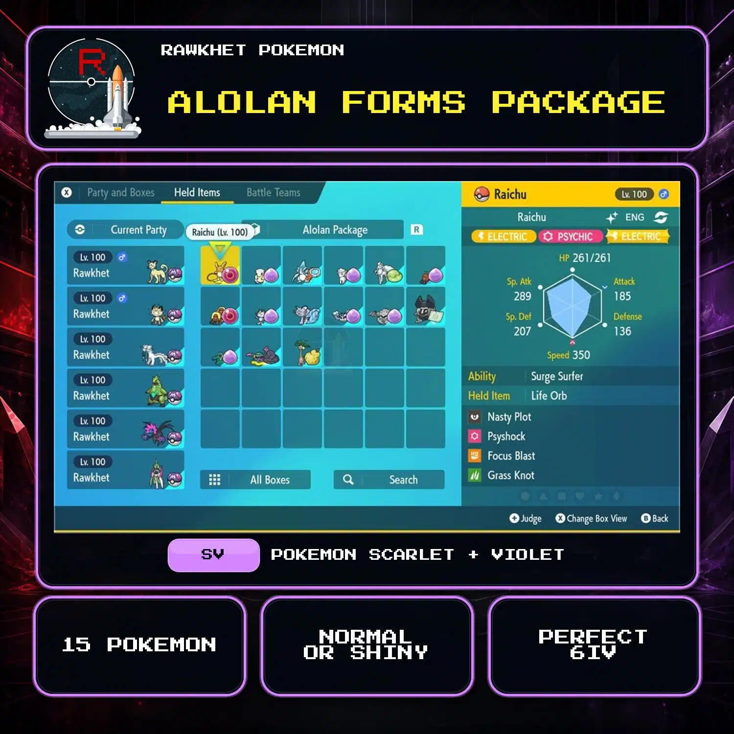 Alolan Forms Package for Pokemon Scarlet and Violet Alolan Forms Package for Pokemon Scarlet and Violet.