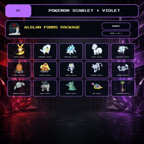 Alolan Forms Package, Normal box view for Pokemon Scarlet and Violet.