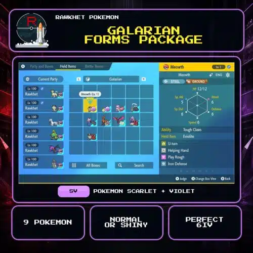 Galarian Forms Package for Pokemon Scarlet and Violet.