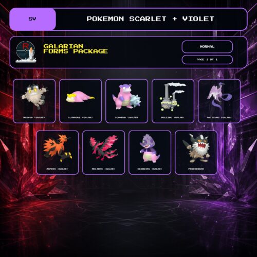 Galarian Forms Package, Normal box view for Pokemon Scarlet and Violet.