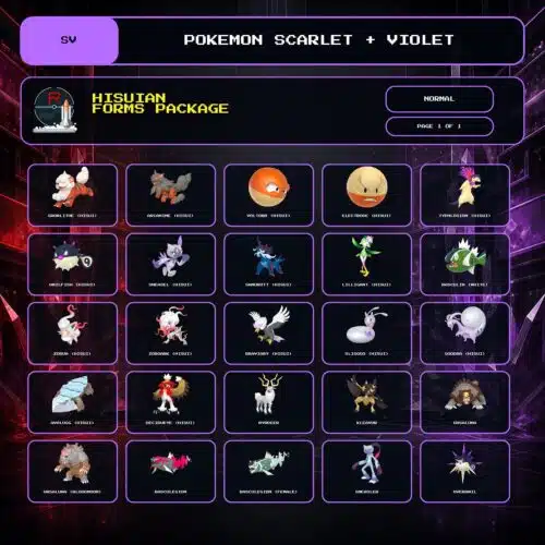 Hisuian Forms Package, Normal box view for Pokemon Scarlet and Violet.
