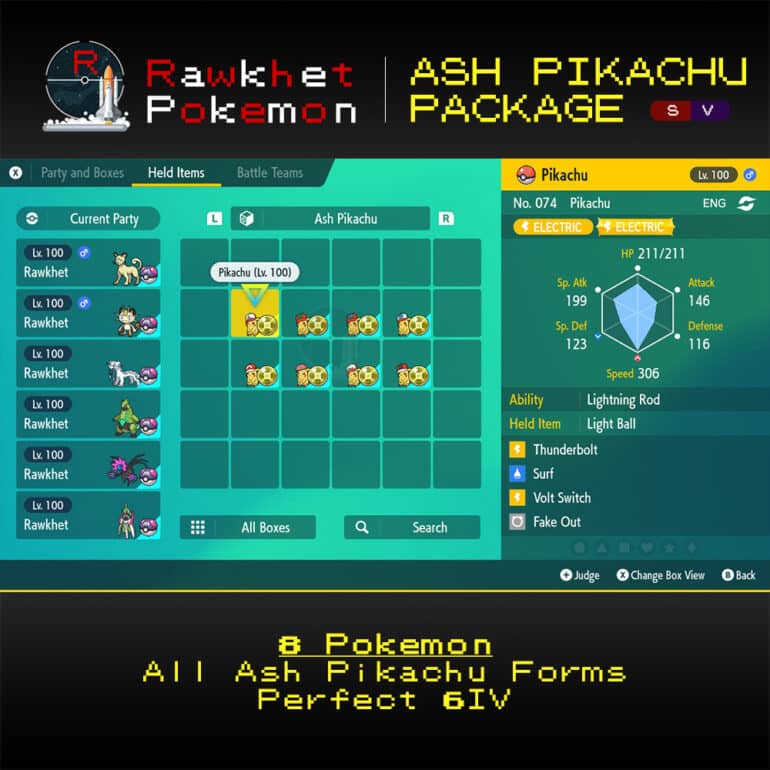 SV Ash Pikachu Package - Box View