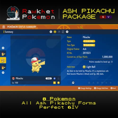 SV Ash Pikachu Package - Original Cap