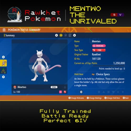 SV Mewtwo the Unrivaled - Summary