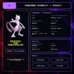 Mewtwo The Unrivaled details for Pokemon Scarlet and Violet.