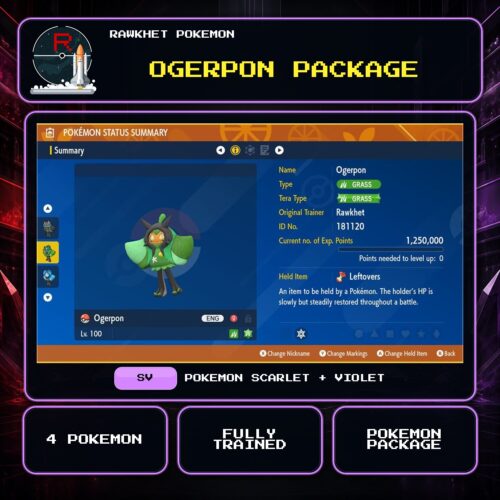 Ogerpon Package for Pokemon Scarlet and Violet.
