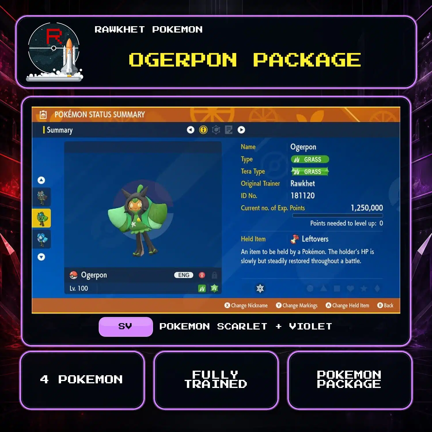 Ogerpon Package for Pokemon Scarlet and Violet Ogerpon Package for Pokemon Scarlet and Violet.