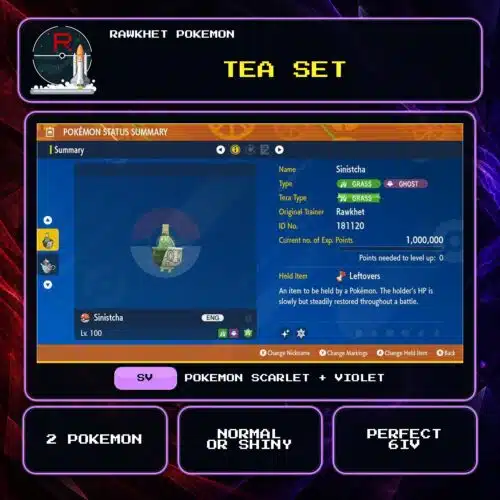 Tea Set for Pokemon Scarlet and Violet.