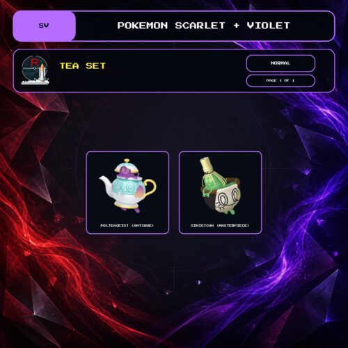 Tea Set, Normal box view for Pokemon Scarlet and Violet.
