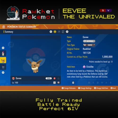 SV Eevee the Unrivaled - Summary