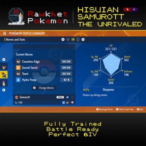 SV Hisuian Samurott the Unrivaled - Stats