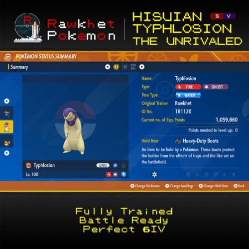 SV Hisuian Typhlosion the Unrivaled - Summary