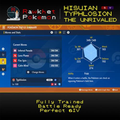 SV Hisuian Typhlosion the Unrivaled - Stats