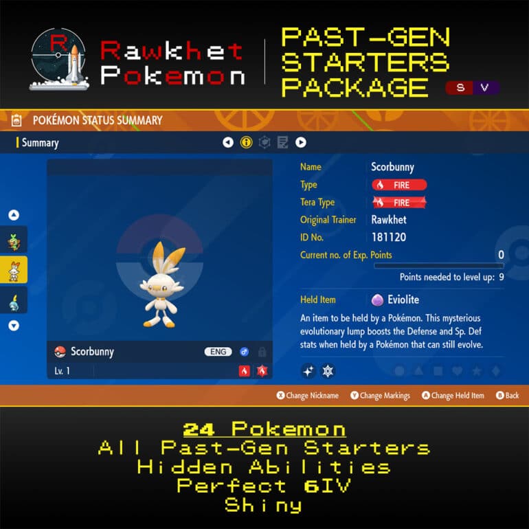 SV Past-Gen Starters Package - Scorbunny