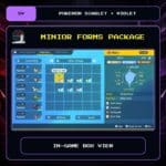 Minior Forms Package in-game box view for Pokemon Scarlet and Violet.
