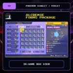 Alcremie Forms Package in-game box view for Pokemon Scarlet and Violet.