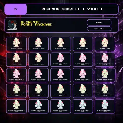 Alcremie Forms Package, Normal box view for Pokemon Scarlet and Violet.