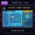 Deoxys Forms Package in-game box view for Pokemon Scarlet and Violet.