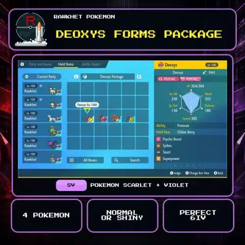 Deoxys Forms Package for Pokemon Scarlet and Violet.