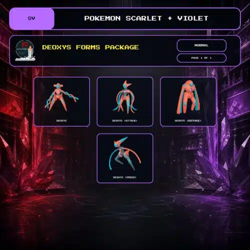Deoxys Forms Package, Normal box view for Pokemon Scarlet and Violet.