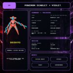 Deoxys details for Pokemon Scarlet and Violet.