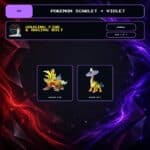Gouging Fire & Raging Bolt, Normal box view for Pokemon Scarlet and Violet.