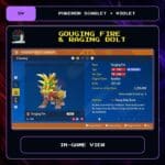 Gouging Fire & Raging Bolt in-game view for Pokemon Scarlet and Violet.