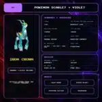 Iron Crown details for Pokemon Scarlet and Violet.