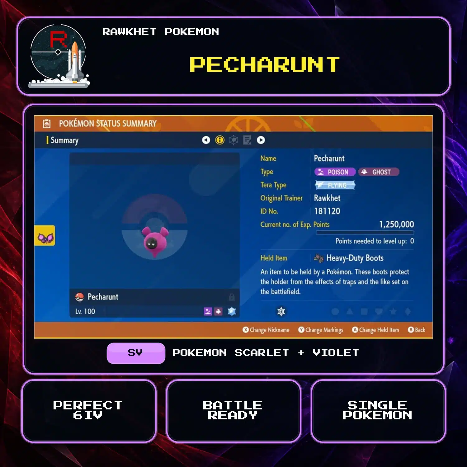 Pecharunt for Pokemon Scarlet and Violet Pecharunt for Pokemon Scarlet and Violet.