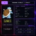 Blastoise The Unrivaled details for Pokemon Scarlet and Violet.