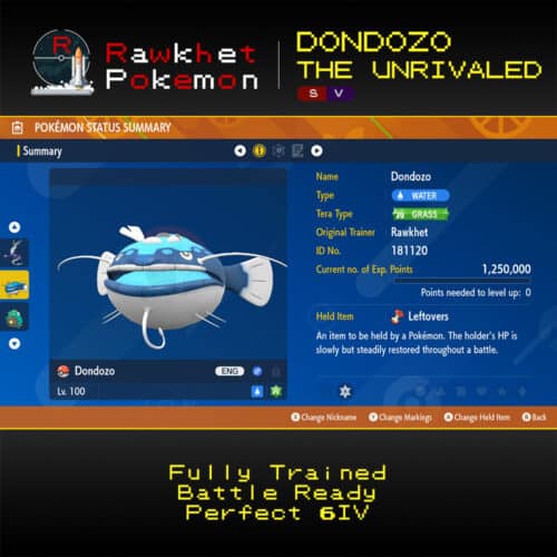 SV Dondozo the Unrivaled - Summary