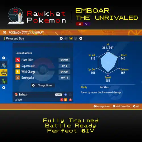 SV Emboar the Unrivaled - Stats