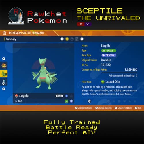 SV Sceptile the Unrivaled - Summary