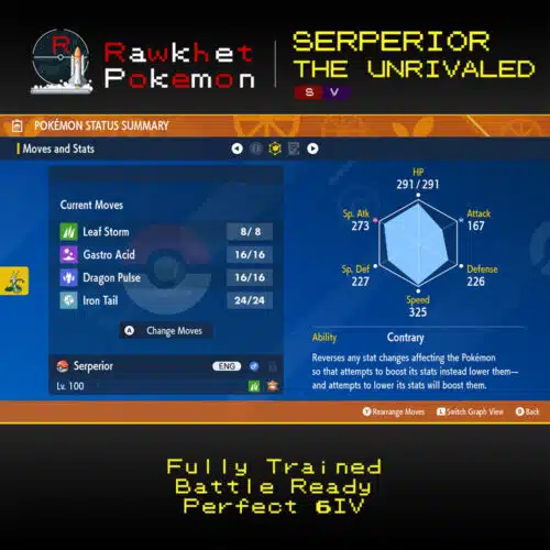 SV Serperior the Unrivaled - Stats