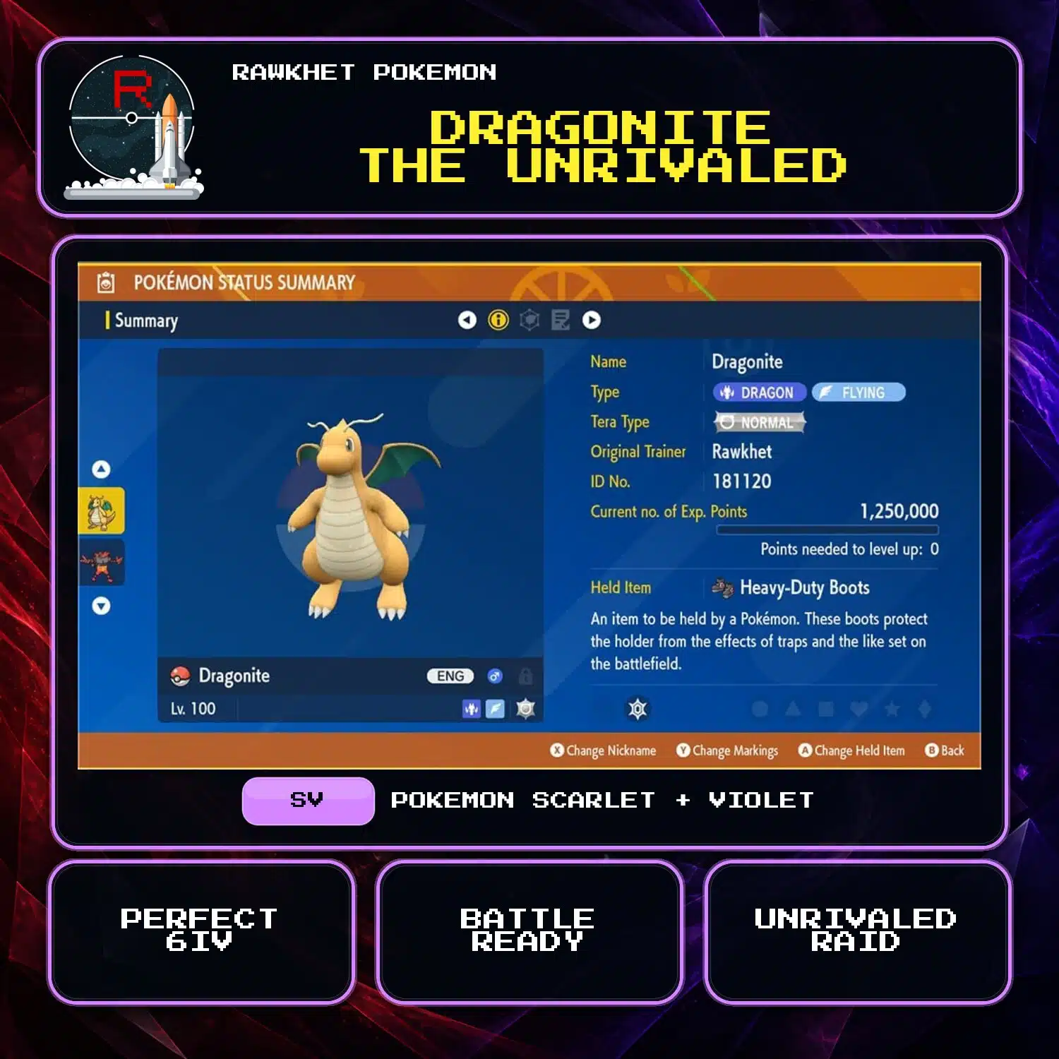 Dragonite the Unrivaled for Pokemon Scarlet and Violet Dragonite the Unrivaled for Pokemon Scarlet and Violet.