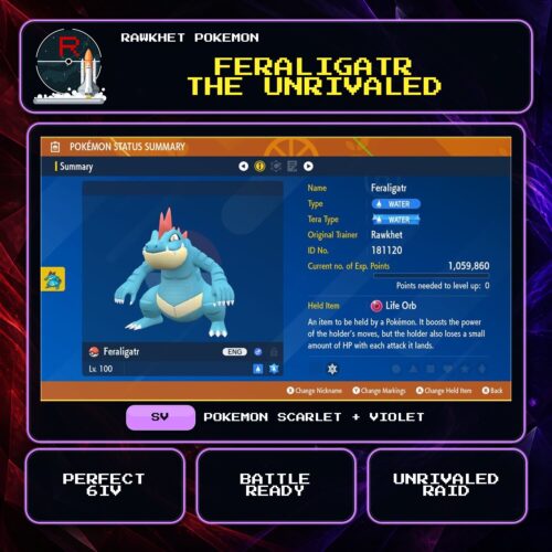 Feraligatr the Unrivaled for Pokemon Scarlet and Violet.