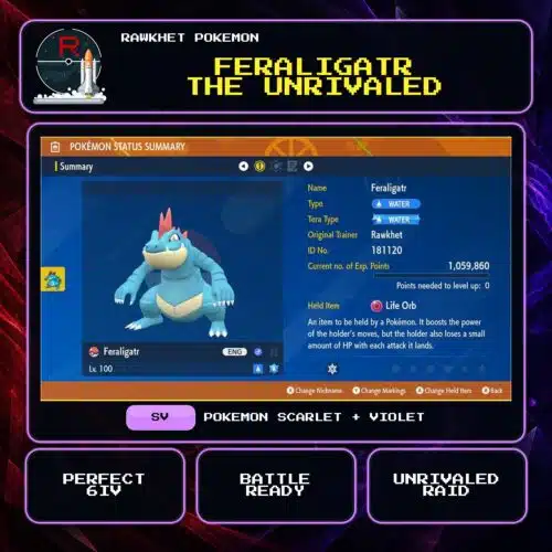 Feraligatr the Unrivaled for Pokemon Scarlet and Violet.