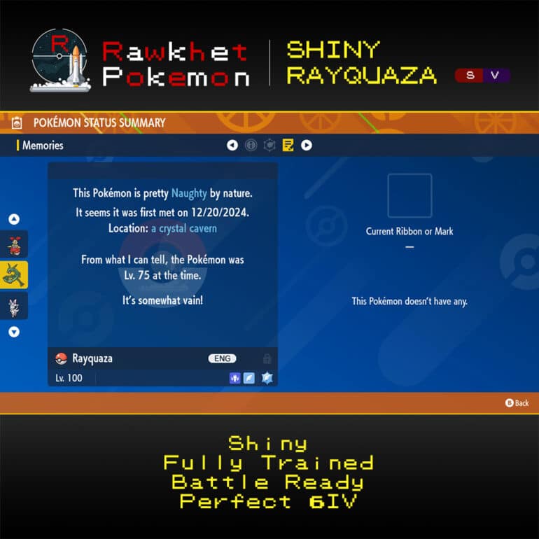 SV Shiny Rayquaza - Met