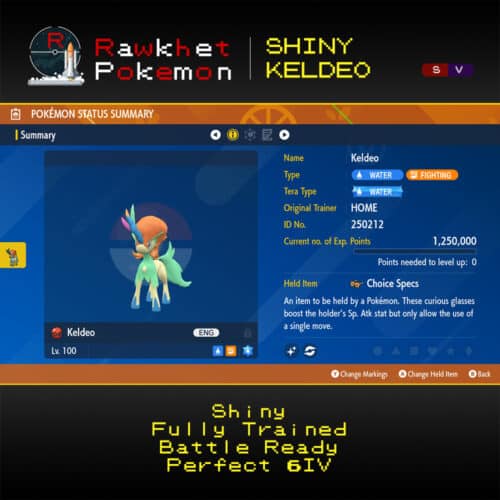 SV Shiny Keldeo - Summary