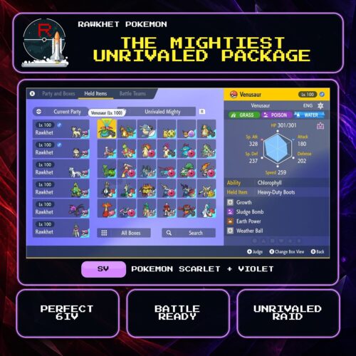 The Mightiest Unrivaled Package for Pokemon Scarlet and Violet.