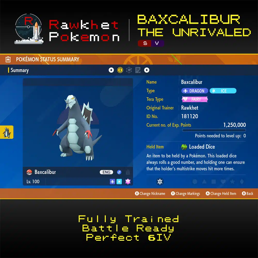 SV Baxcalibur the Unrivaled - Summary SV Baxcalibur the Unrivaled - Summary