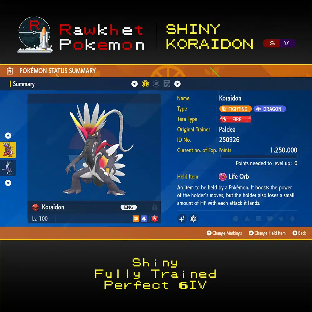 SV Shiny Koraidon - Summary SV Shiny Koraidon - Summary
