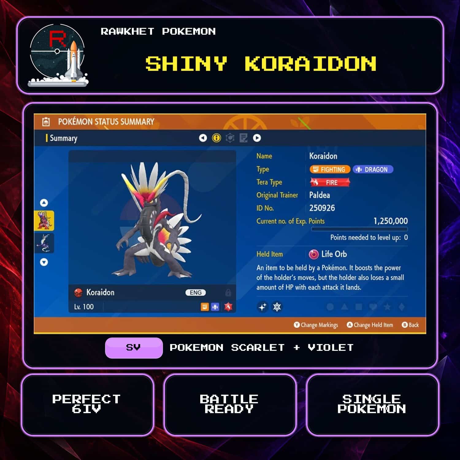 Shiny Koraidon for Pokemon Scarlet and Violet Shiny Koraidon for Pokemon Scarlet and Violet.