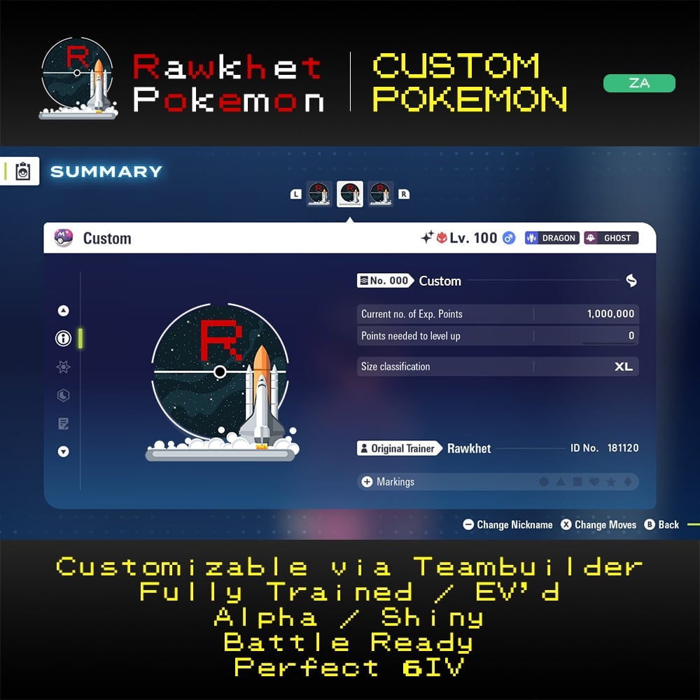 Pokemon Legends Z-A: Custom Pokemon Pokemon Legends Z-A: Custom Pokemon