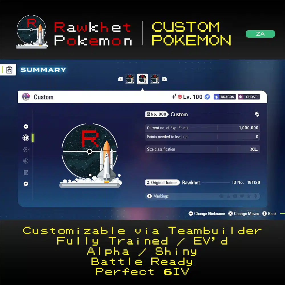 Pokemon Legends Z-A: Custom Pokemon Pokemon Legends Z-A: Custom Pokemon