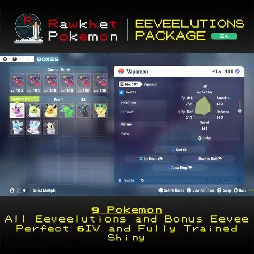 Pokemon Legends Z-A: Eeveelutions Package - Vaporeon