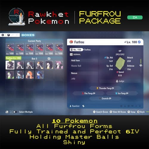 Pokemon Legends Z-A: Furfrou Forms Package