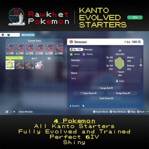 Pokemon Legends Z-A: Kanto Evolved Starters Package - Venusaur